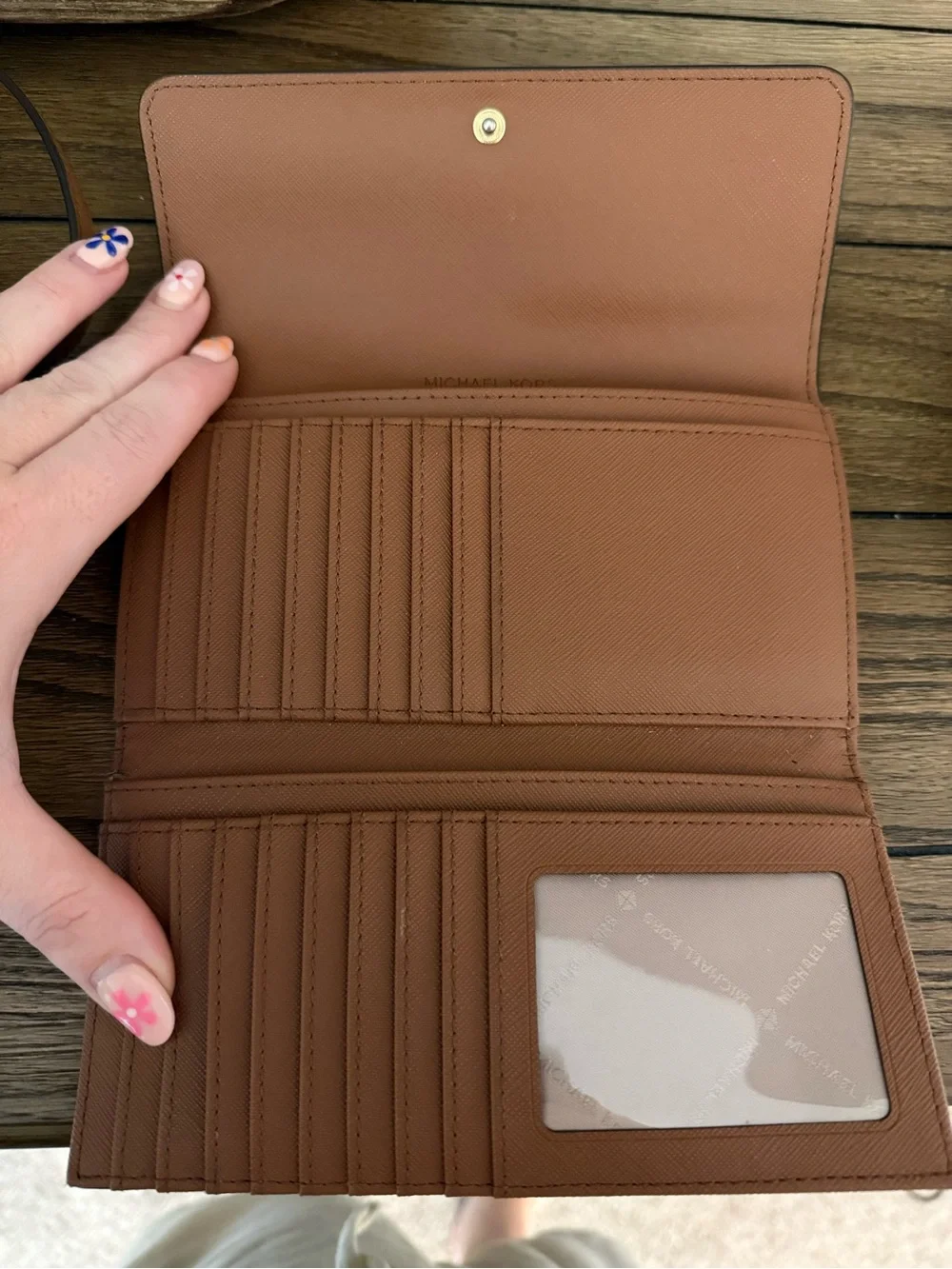 Michael Kors White & Brown Logo